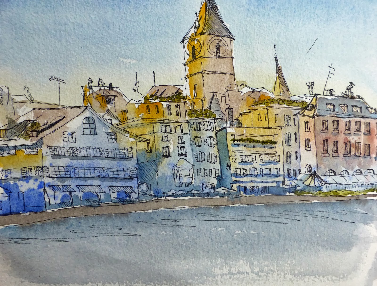 "Urban Sketching": Zeichnen auf dem Wiler Altstadtmarkt