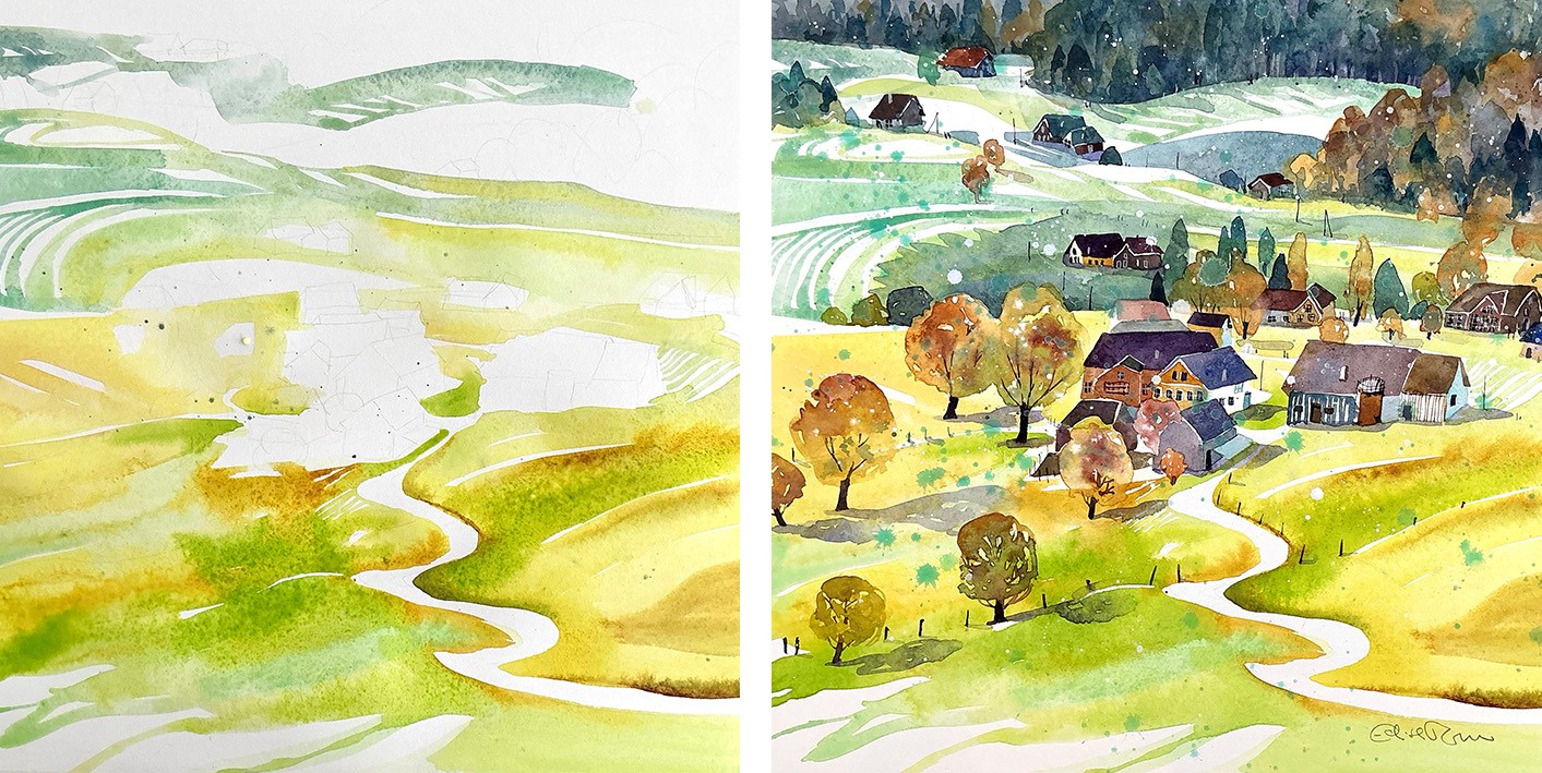 Aquarellkurs: Appenzellerland